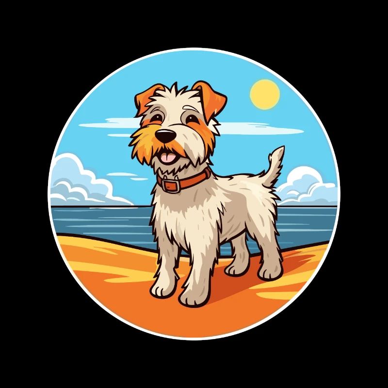 Sporting Lucas Terrier Hunderasse Cartoon Kawaii