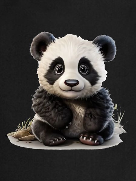 Mignon petit ours panda