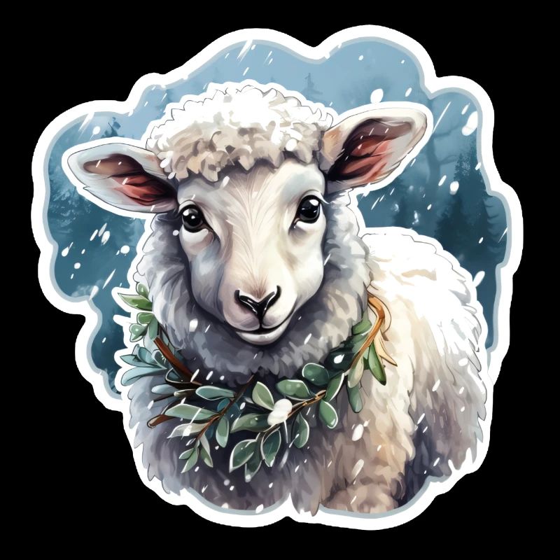 Lamb in the snow