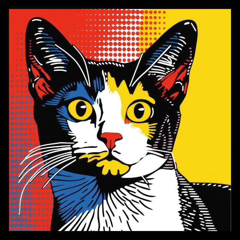 chat, motif de chat, bande dessinée, cadeau, idées cadeaux