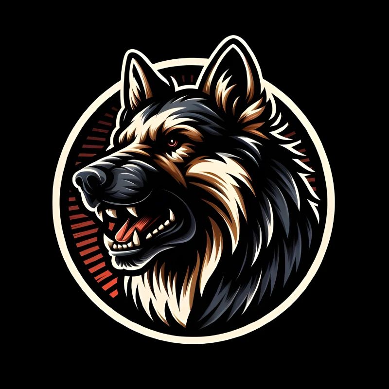 German Shepherd Cool Logo