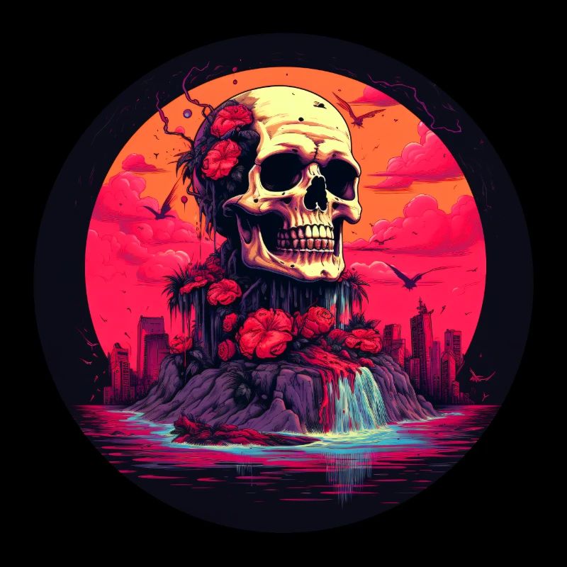 Crâne dans les mers du Sud