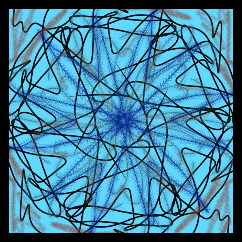 abstrakter blauer Stern