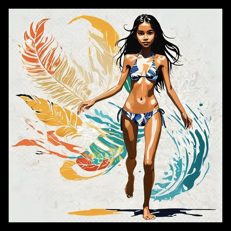 Surfeuse hawaïenne