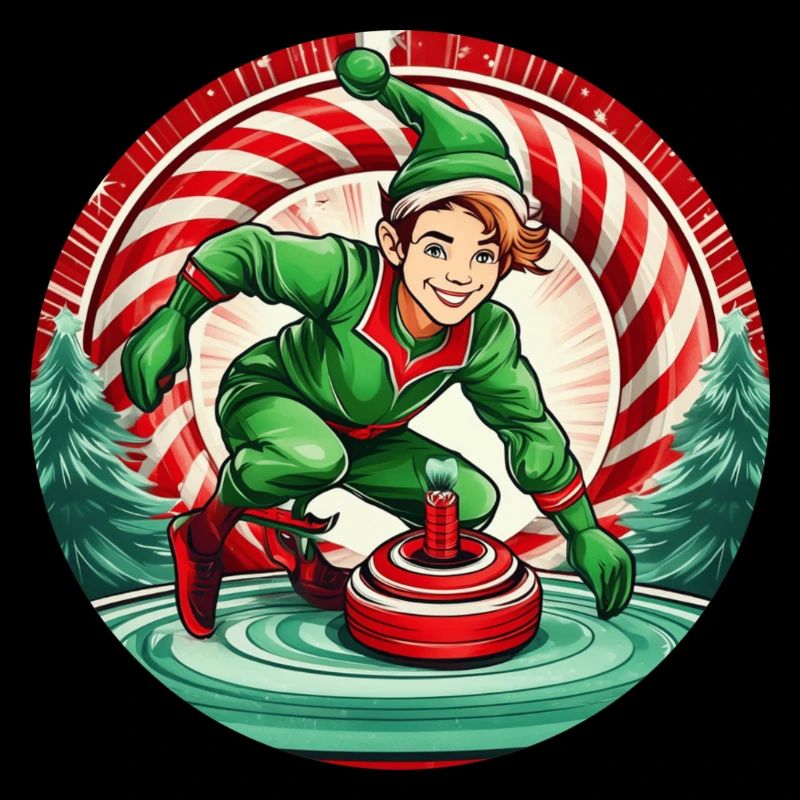 Curling des elfes de Noël