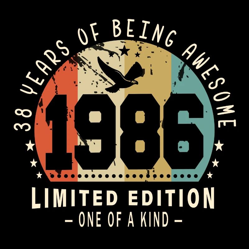 Original Born In 1986 Authentic Gift 1986 Bursdag