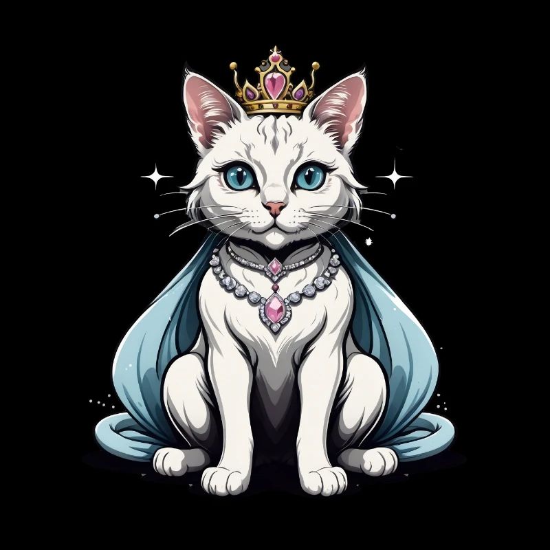 Cat Princess Queen Cat Elegant Gift