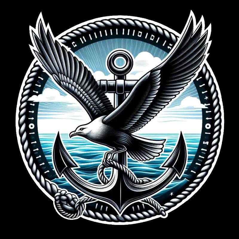 Seagull with anchor