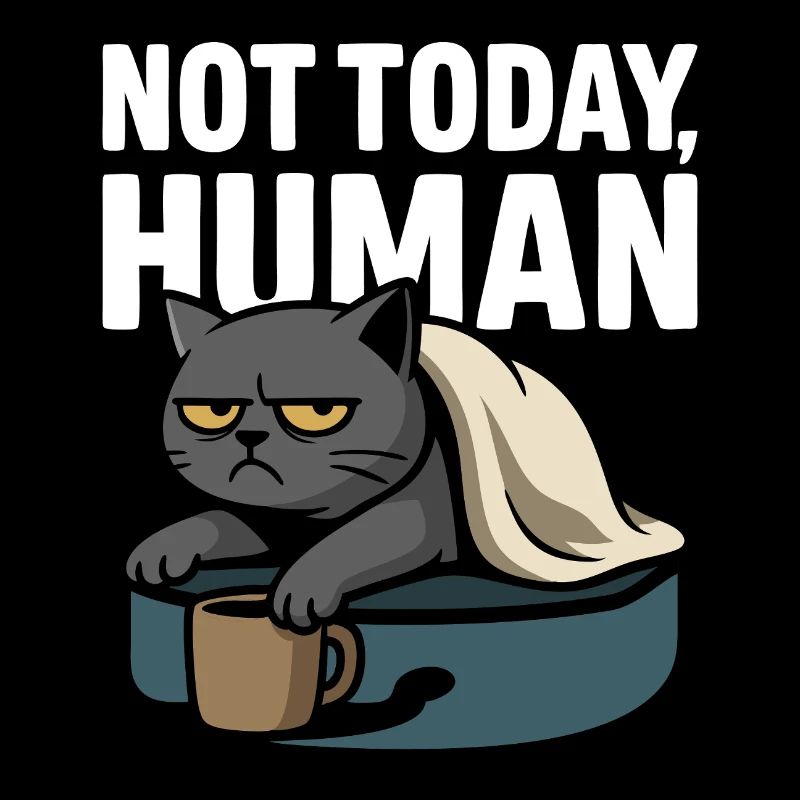 Not Today, Human – Sarcastic Lazy Cat Design