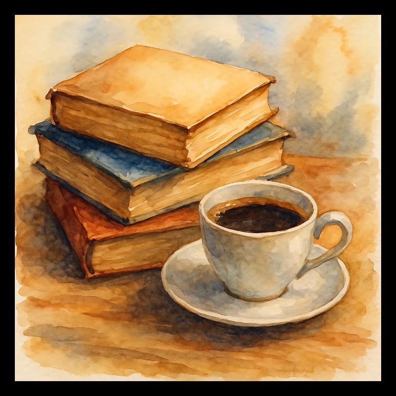 Book and coffee
