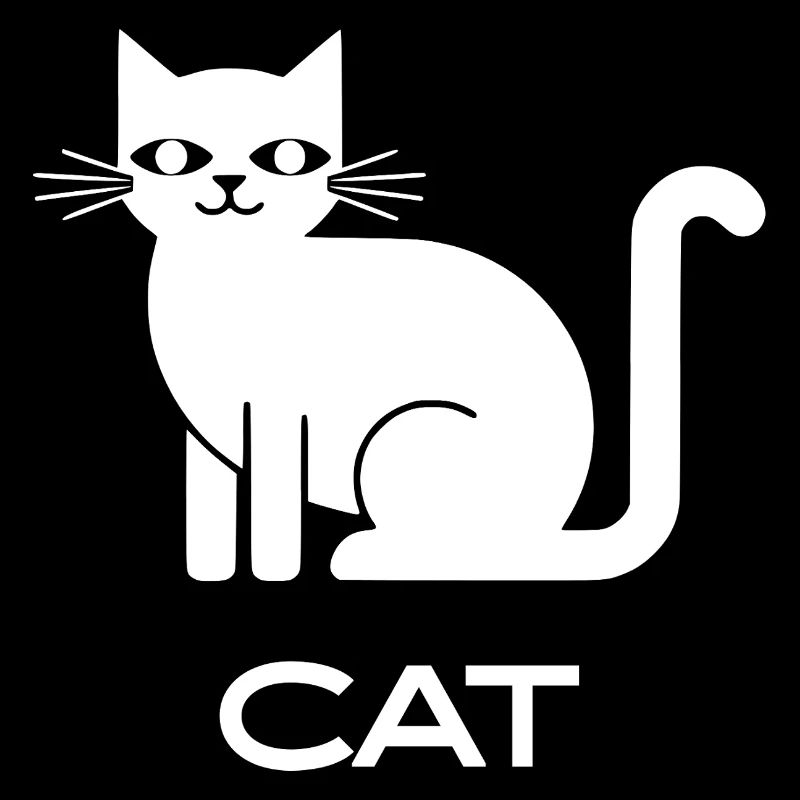 Minimalist Cat Silhouette Pet Lover Design