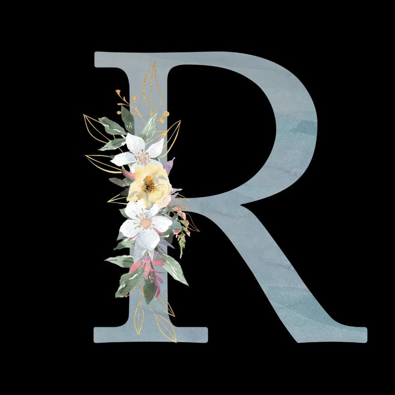 Spring Flowers Monogram R