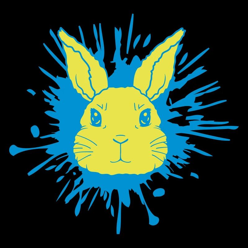 Drops of paint blobs rabbit splashes