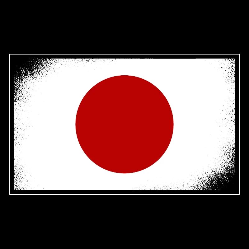 Drapeau du Japon Look Usé Nihon Drapeau Japonais