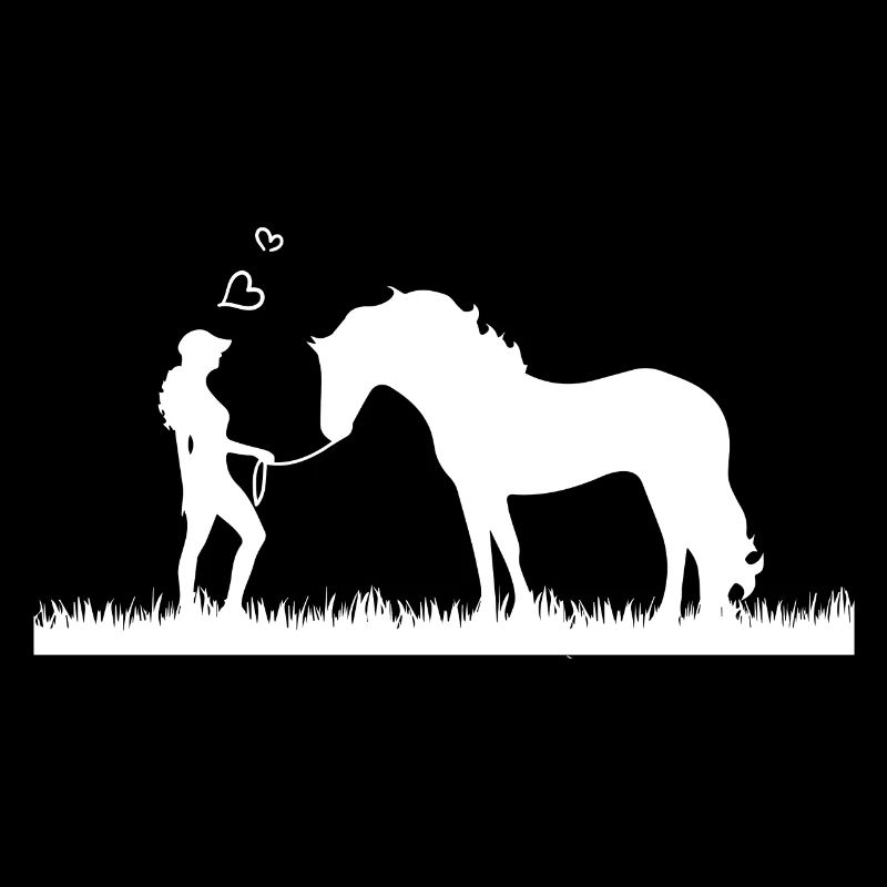 Frau mit Pferd