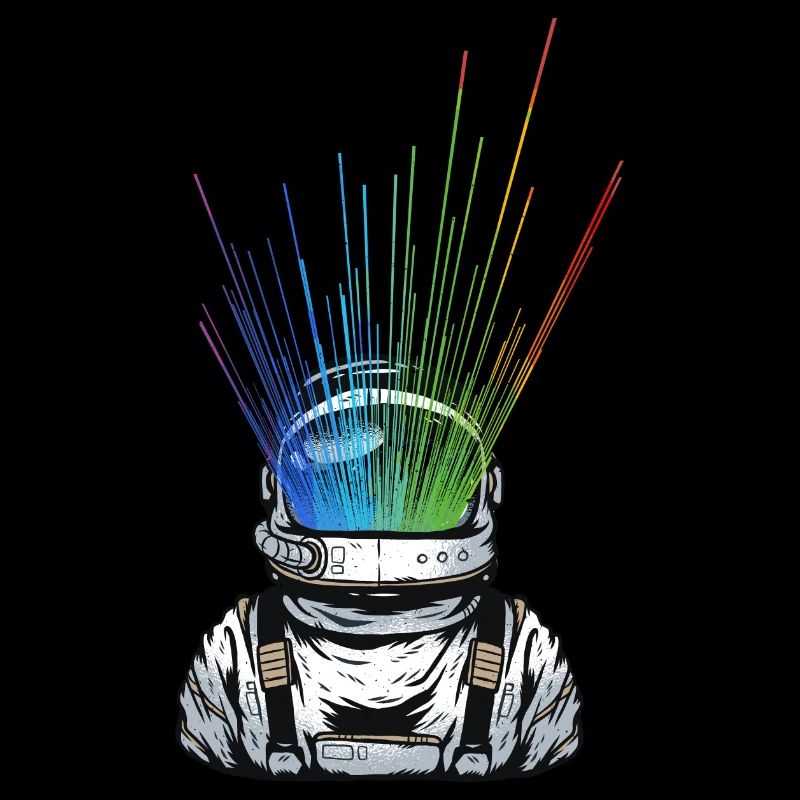 Space Light Astronaut - Regenbogen Strahlen