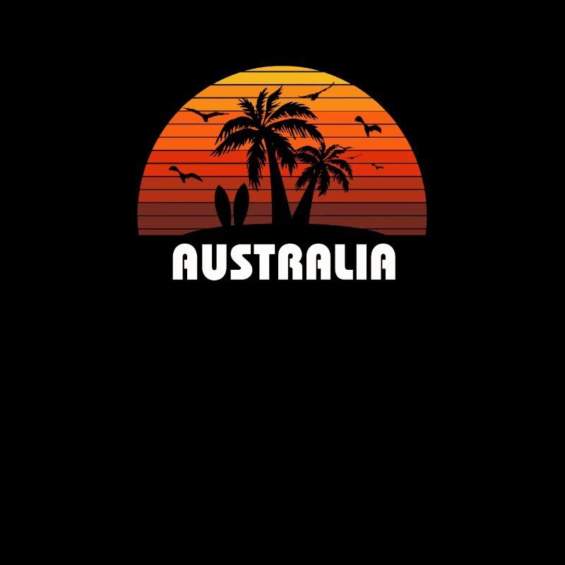 Retro Australie Coucher de soleil Vacances vintage cool