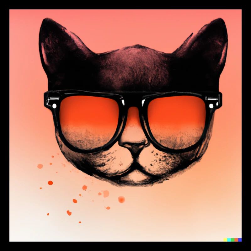 Coole Katze mit einer Sonnenbrille