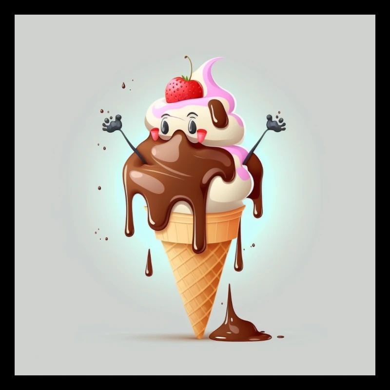 Eiscreme süßer Cartoon
