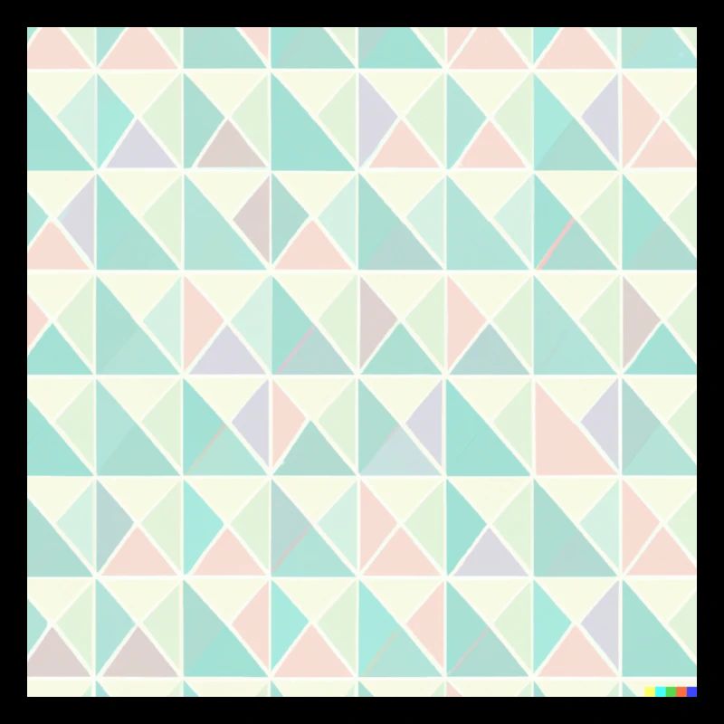 Pattern of triangles in pastel colors