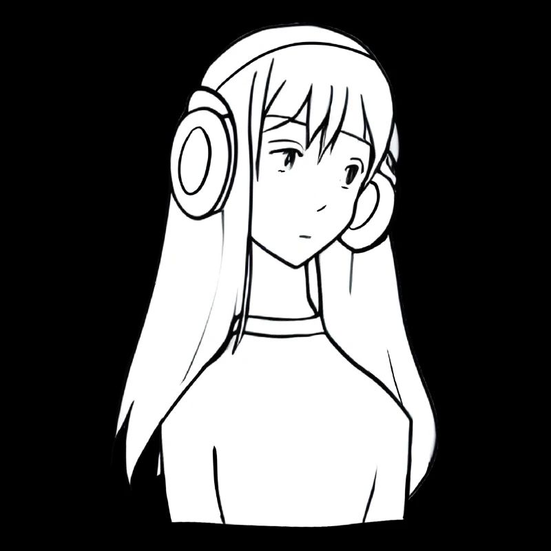 Mädchen Kopfhörer Manga Anime