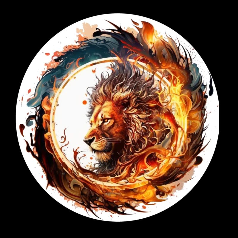 Extravaganter Spreadhirt-Löwe