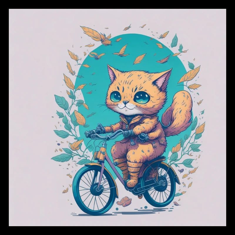 Chat à vélo