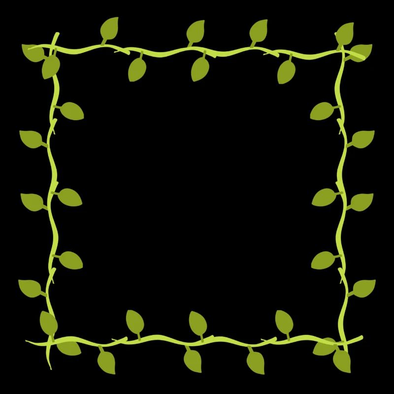 Four Leaves Line Nature Frame Sheet