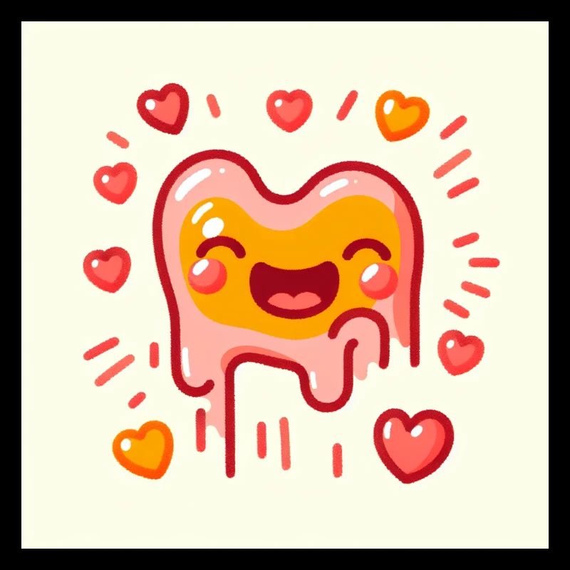 Splashed Icy Heart