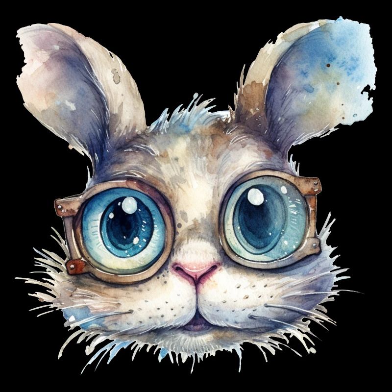 Rabbit Watercolor Drawing
