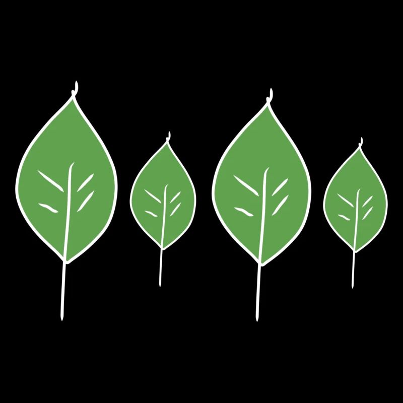 Four leaves leaf plant symbol