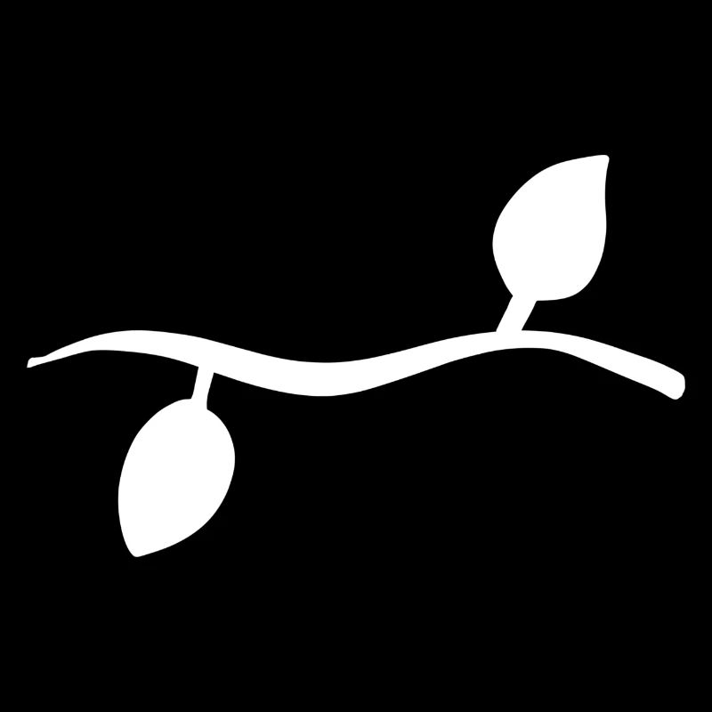Two Leaves Line Nature Shape