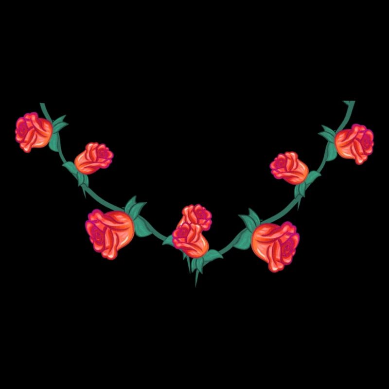 Ligne Rose Coeur Fleur Rose Forme Fleurs
