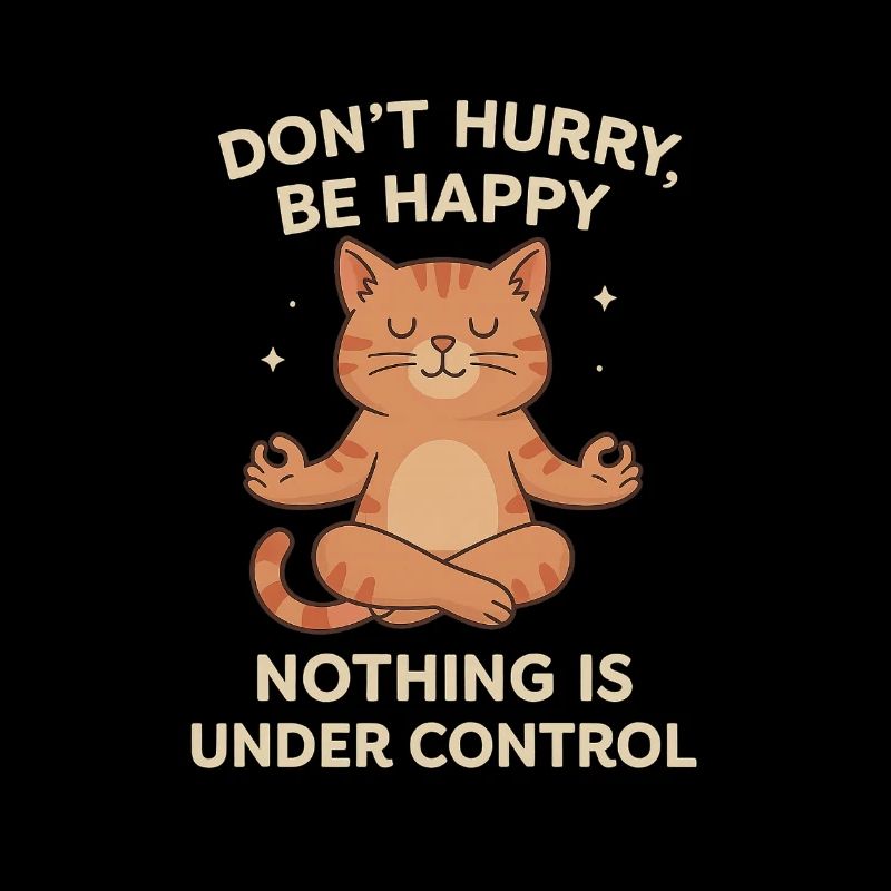 Meditating Cat – Funny Zen Shir