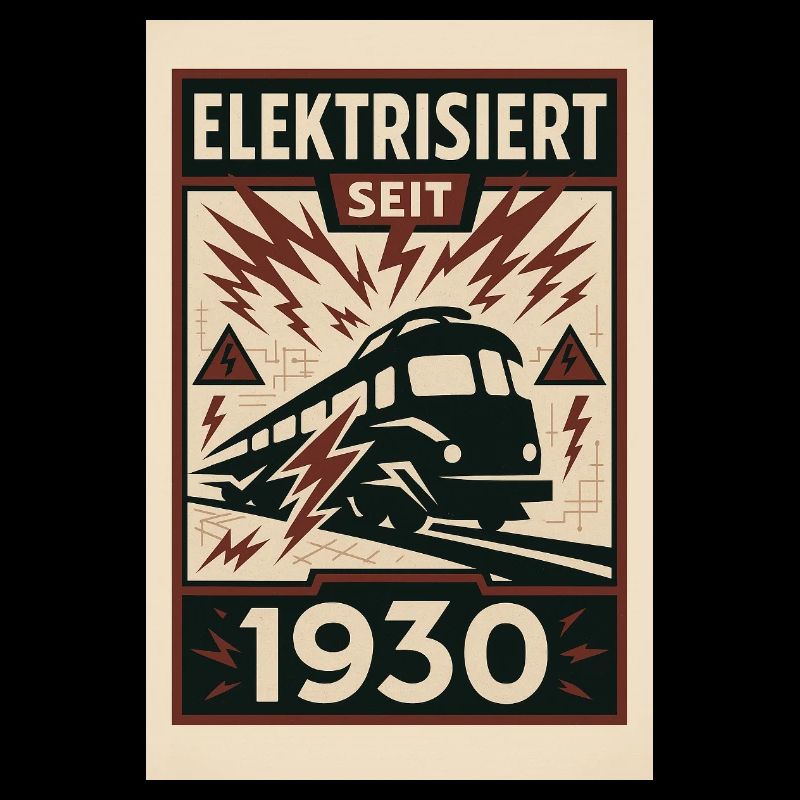 Electrified Electricity Railway 1930 Railway Train Express