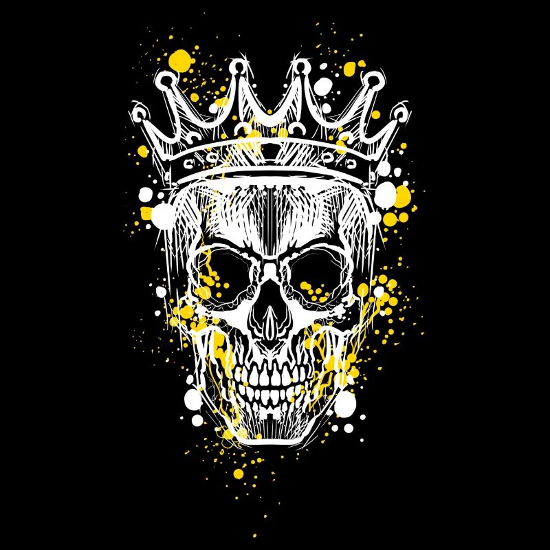 Totenkopf mit Krone