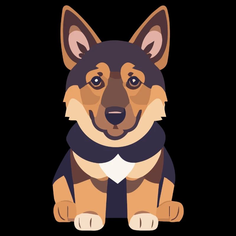 German Shepherd Puppy Sitting