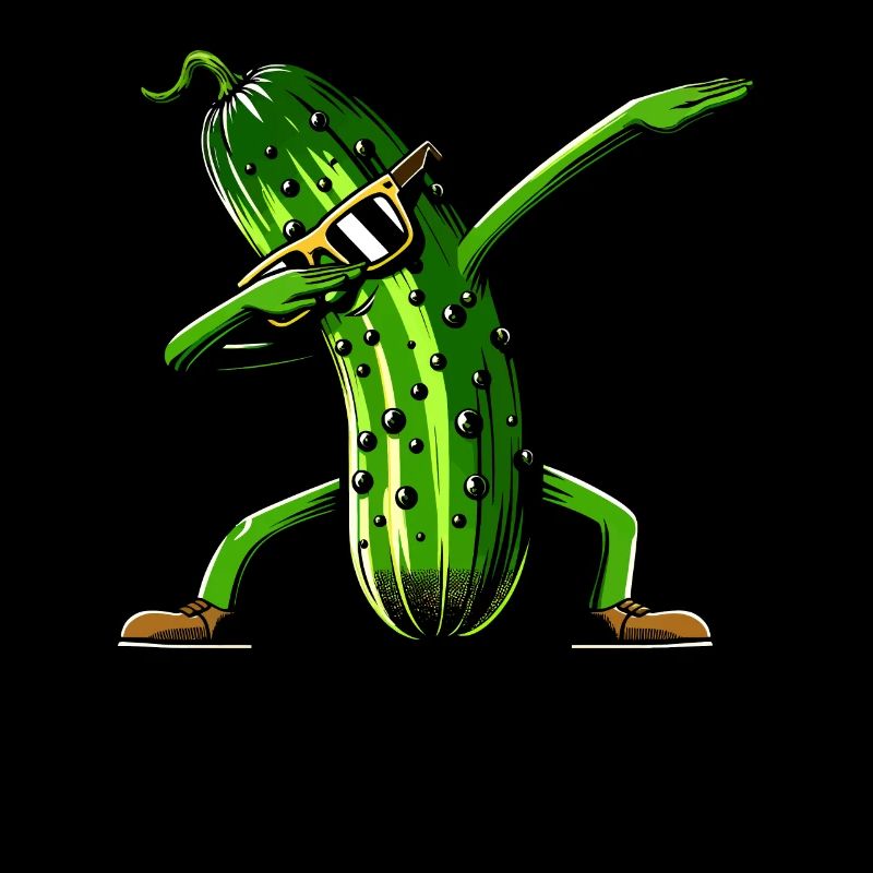 Drôle de concombre dabbing cornichon concombre amateur de concombre