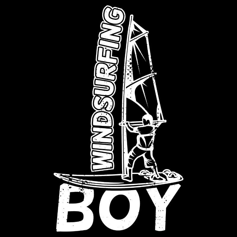 Lustiger Windsurfer Junge