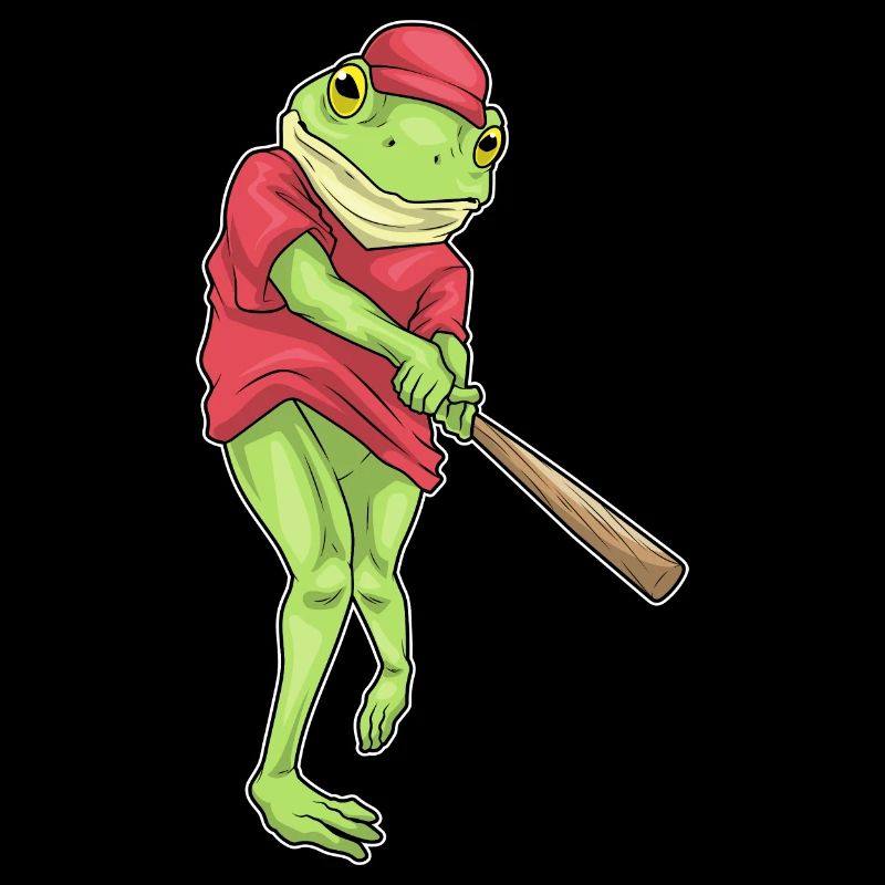 Frog Baseball Baseball Bat