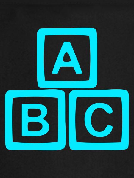 Neon ABC Block Pattern