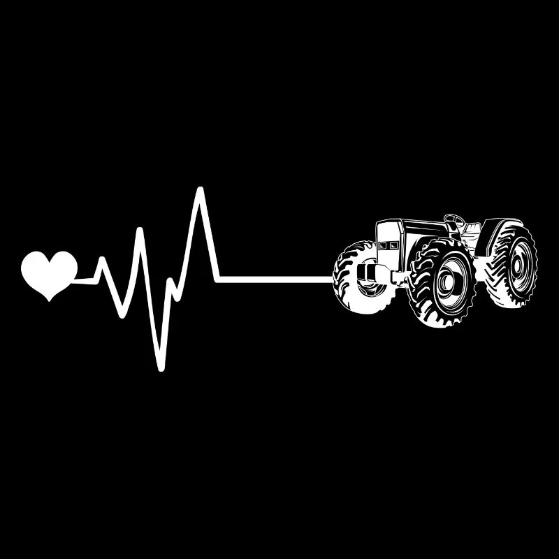 Tractor Pulse Heart Love