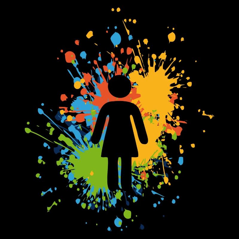 Éclaboussure de couleur d’icône féminine