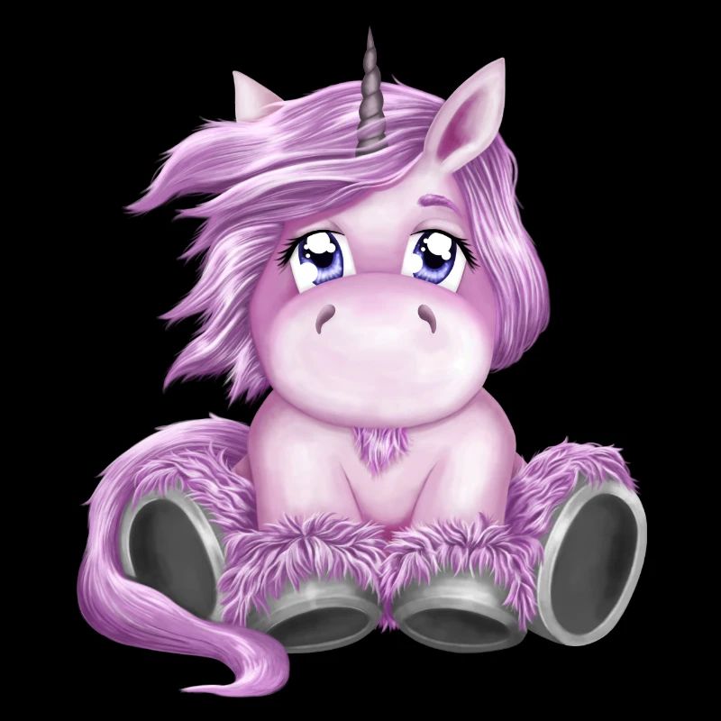 Licorne rose douce créature mythique