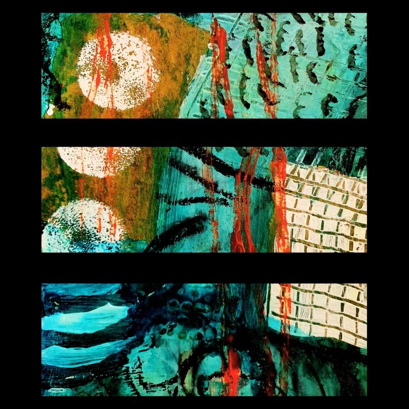 Paysage abstrait aux couleurs vives