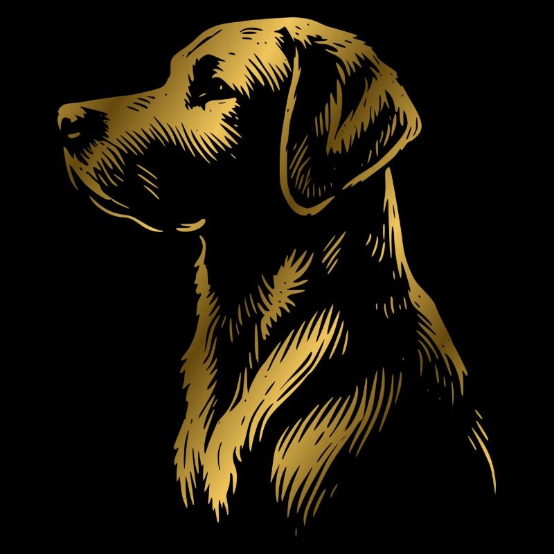 Labrador drawing head gold