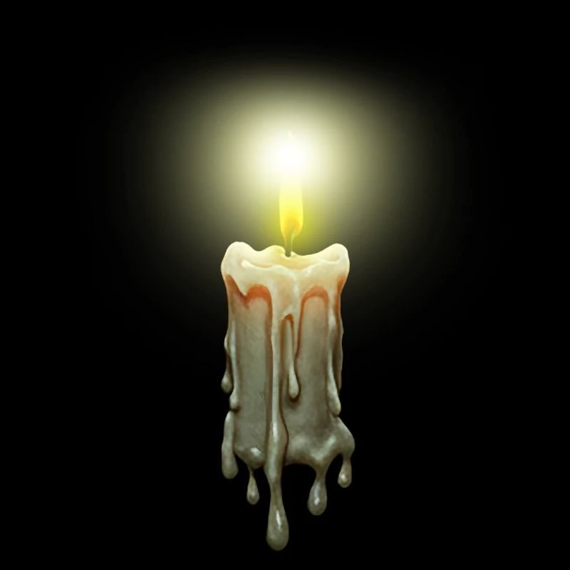 lighted candle