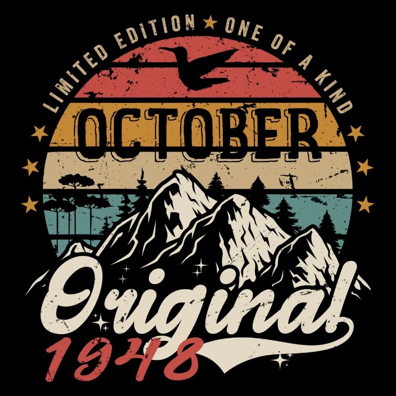 Birthday Gift - Vintage Born October 1948