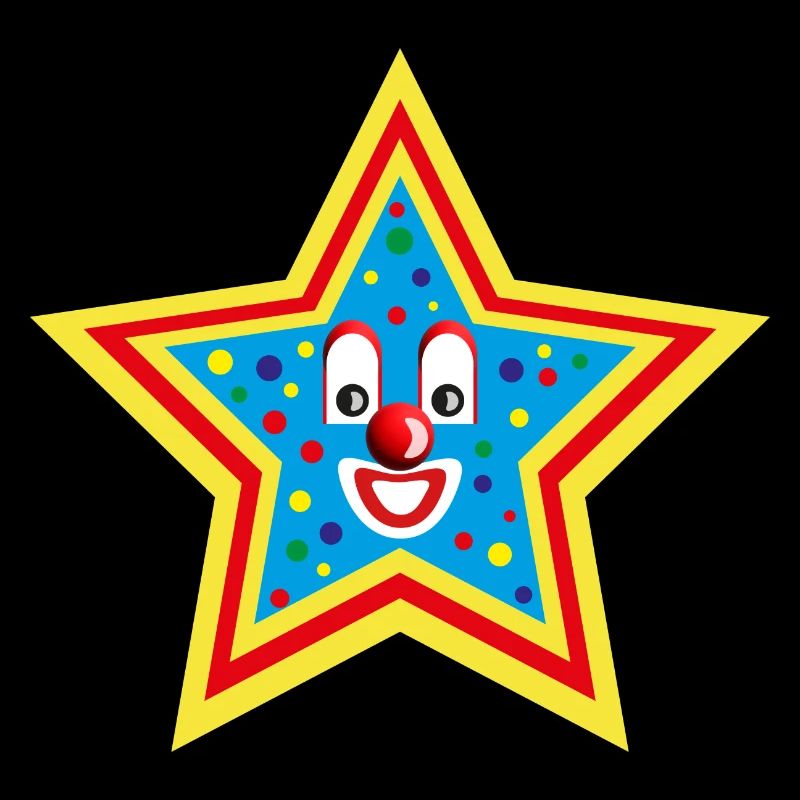 Karneval Stern mit Konfetti.