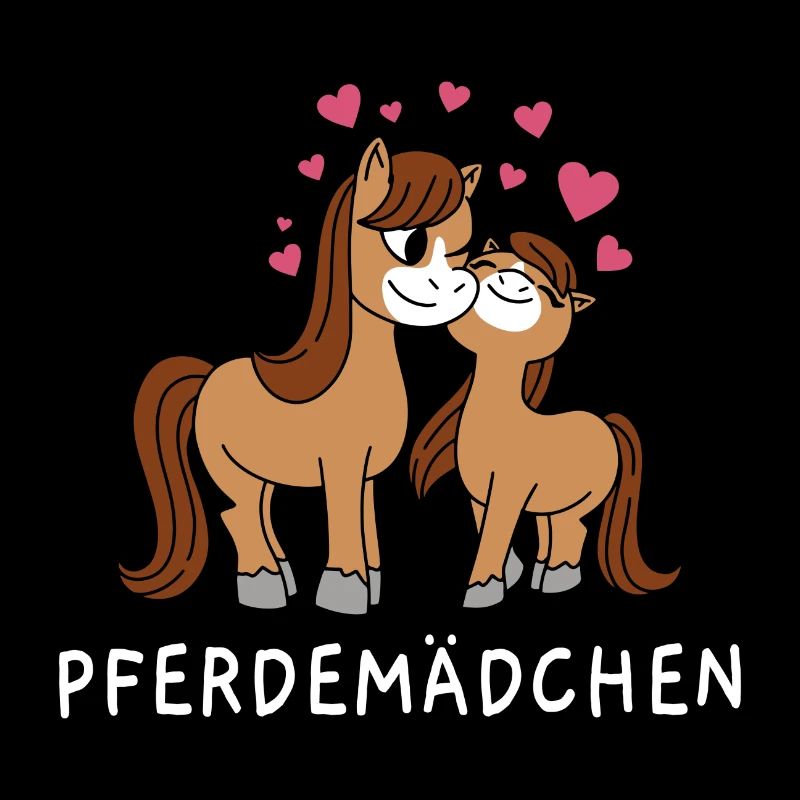 Cheval Fille Mignon Bande Dessinée Cheval Fille Coeurs